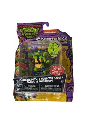 TMNT Leonardo Squeezelings Figure Mutant Mayhem w Cards
